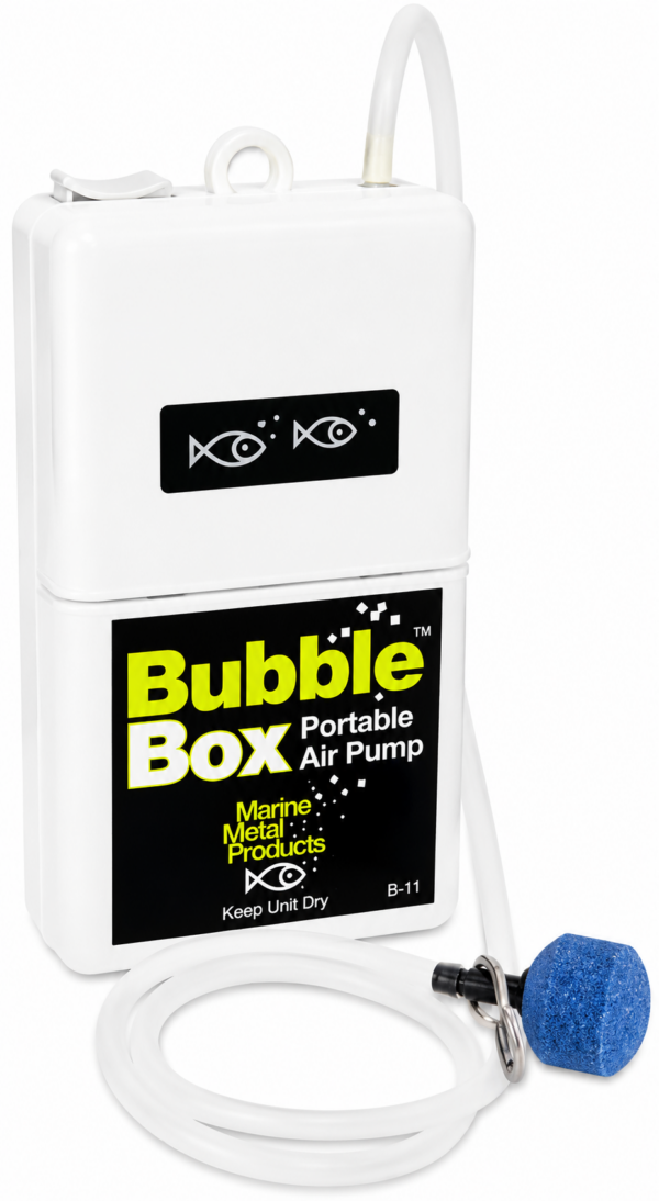 MMP Bubble Box Live Bait Aerator – Portable Battery-Powered Air Pump