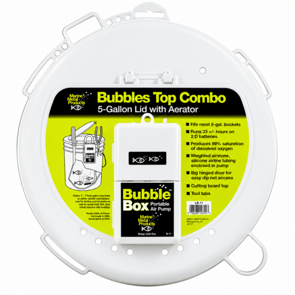 Marine Metal Bubbles Top Combo 5-Gallon Bucket Lid with Bubble Box Aerator