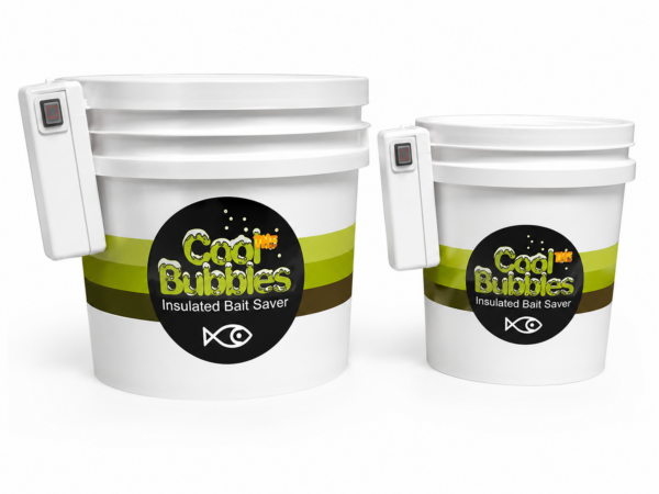 Cool Bubbles Insulated Bait Saver with Bubble Box Air Pump – 8 Qt. & 3.5 Gallon