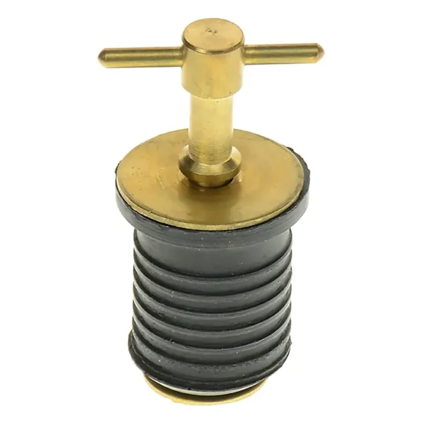 Boating Essentials Brass Twist Drain Plug | Fits 1" Drain Holes